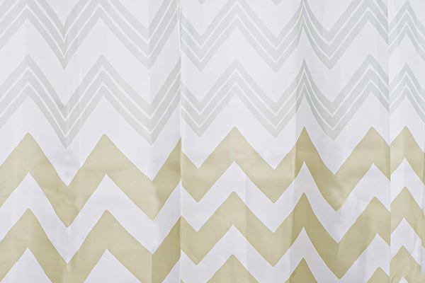 Curtain polyester 180x200 zig zag pale pink