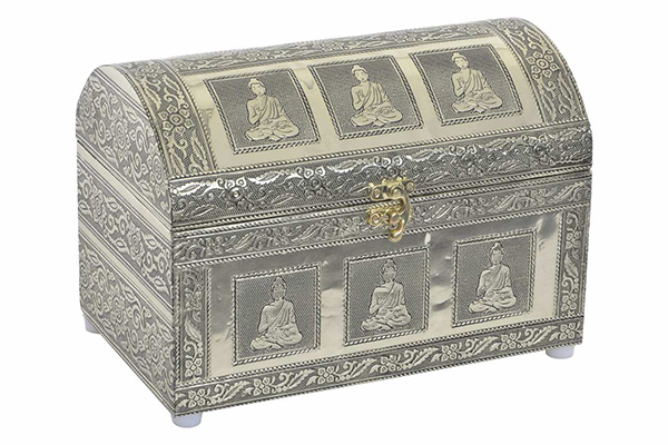 Jeweler wood aluminium 25x15x16,5 buddha sparkly