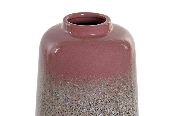Vase stoneware 11x11x17 pink