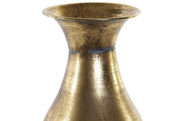 Vase metal 20,3x56,5 aged golden