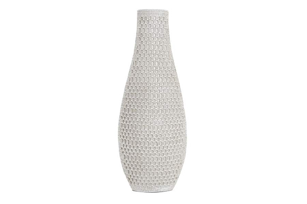 Vase resin 14x7x37 white