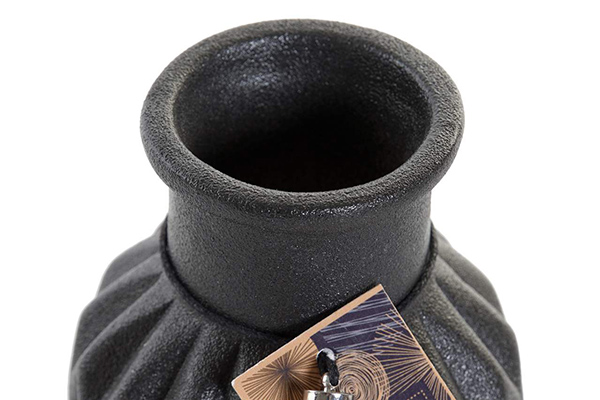 Vase ceramic 9,5x9,5x21 black