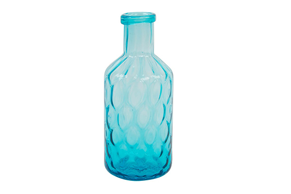 Vase glass 14x33 blue