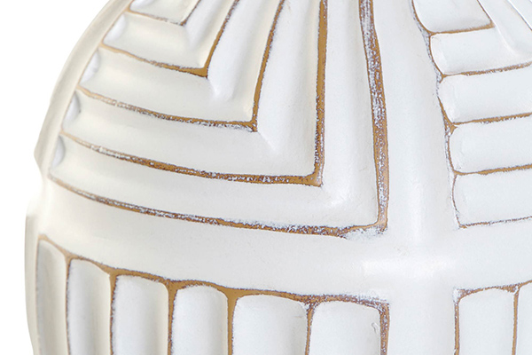 Vase resin 17,5x17,5x20 decape white