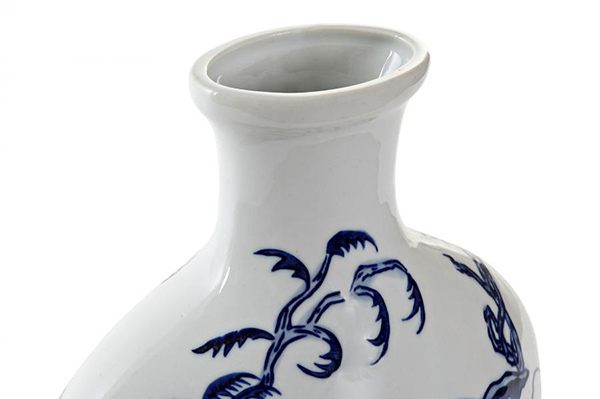 Vase porcelain 24x13x31 elephant white