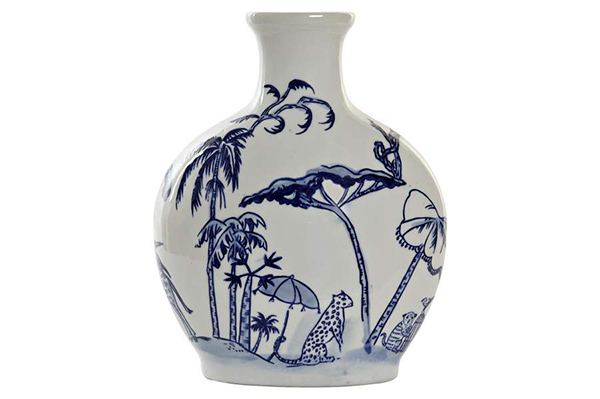 Vase porcelain 24x13x31 elephant white