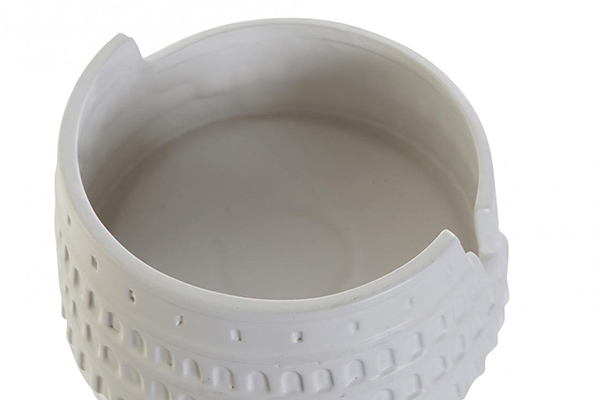Vase ceramic 20x20x10 coliseum white