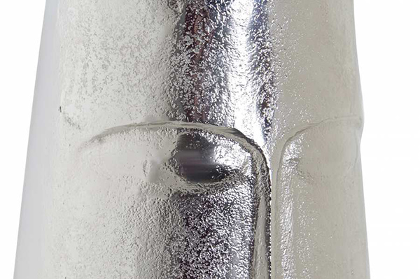 Vase aluminium 16x16x28 expensive silver