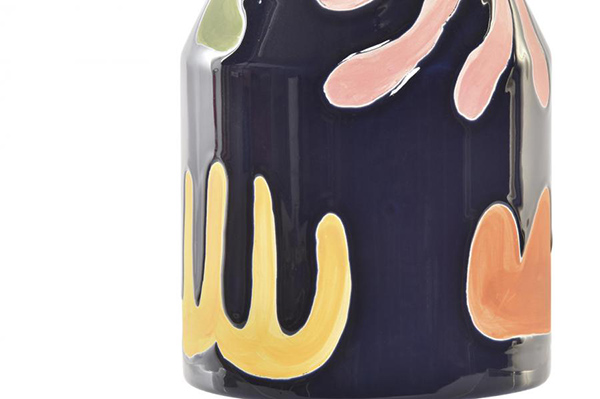 Vaso ceramica 17x13x30 multicolore