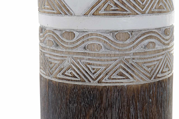 Vase albasia 23x23x60 23 carved natural