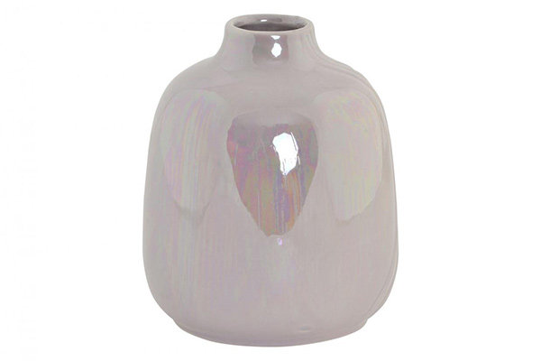 Vase porcelain 13x13x16 pearly pink