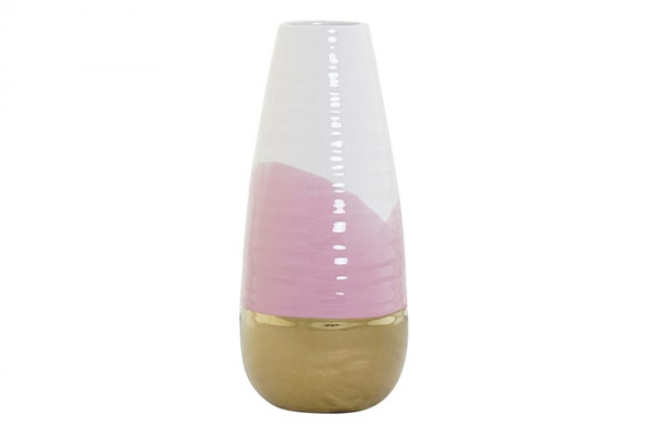 Vase porcelain 11x11x26,2 pink