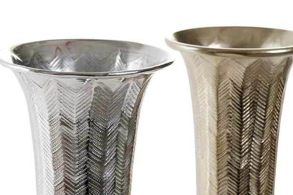 Vase aluminium 13x13x33 recorded 2 mod.