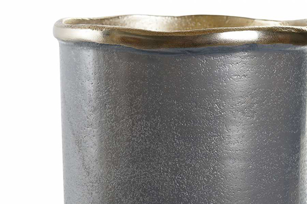 Vase aluminium 18x18x28 silver
