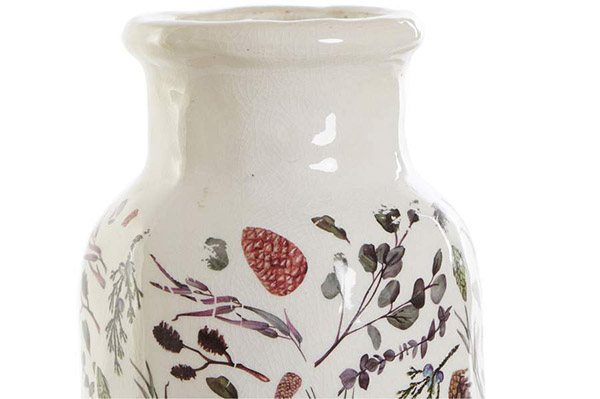 Vase crockery 15x15x31,5 pineapple white