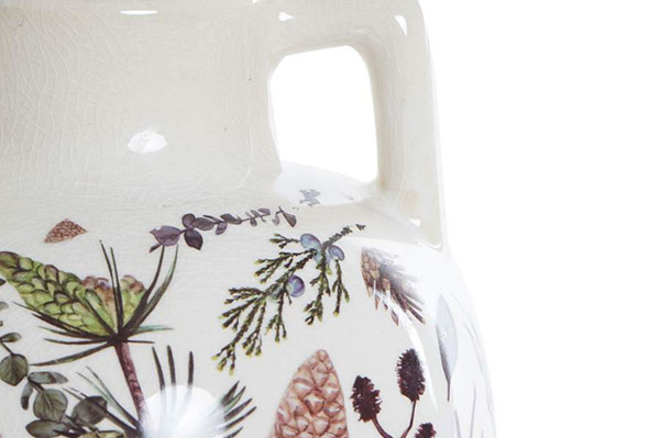 Vase crockery 17x17x22 pineapple white
