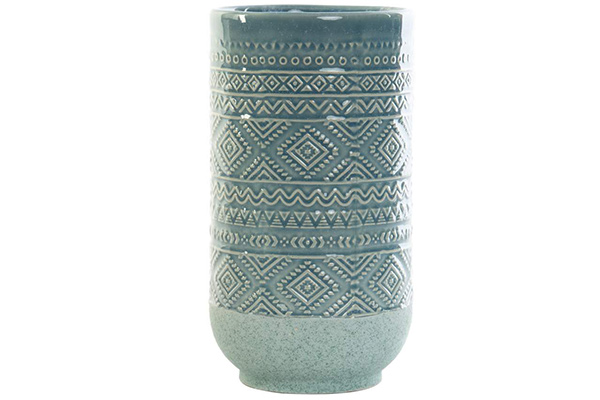 Vase stoneware 12,5x23,5 sky blue