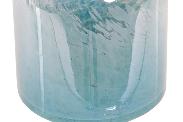 Vase glass 12x12x21 11,5 sky blue