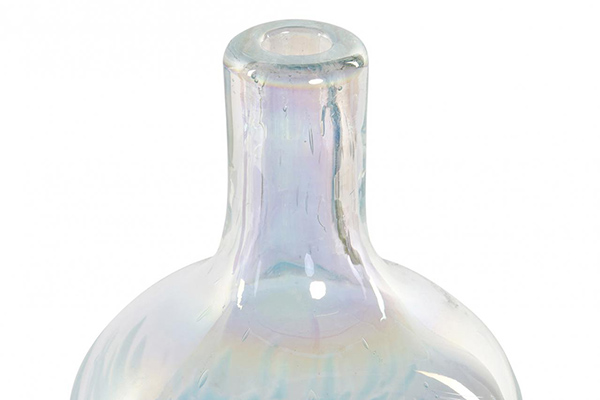 Vase glass 12x12x21 11,5 sky blue