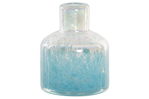 Vase glass 9,5x9,5x12 9,5 sky blue