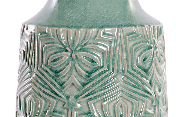 Vase porcelain 20x20x31 turquoise