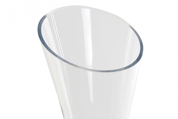Vase glass 10,5x10,5x40 transparent