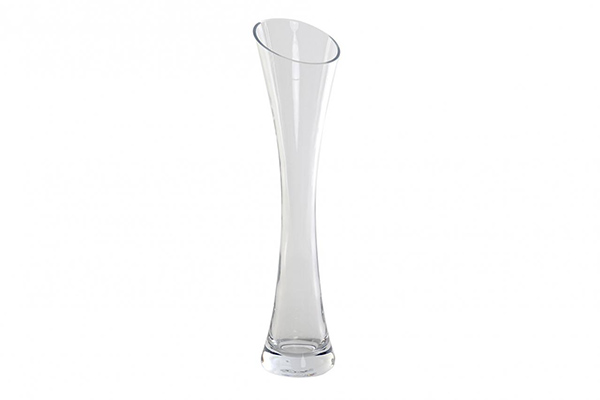 Vase glass 10,5x10,5x40 transparent