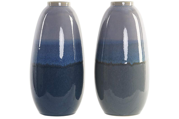 Vase stoneware 19,2x19,2x38,5 tricolor 2 mod.