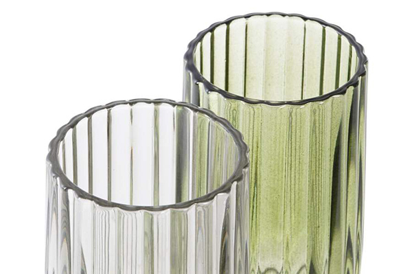 Vaza u boji / staklo 10x10x17,5 2 modela