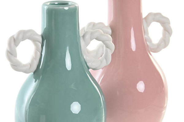 Vaza u boji sa ručkama 10,5x9x15 2 modela