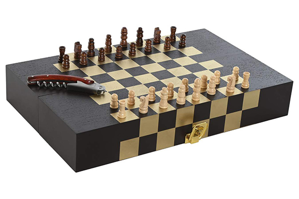 Vinski set chess dark brown 36x11x12