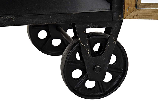 Vitrina wheel black 94,5x36x153