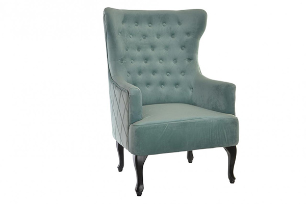 Armchair polyester wood 78x84x11 capitone