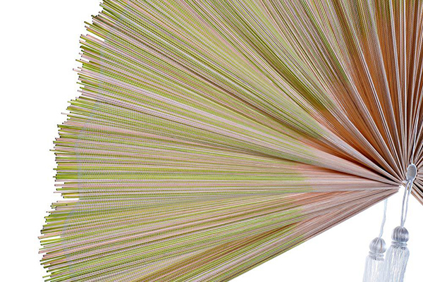 Wall decoration bamboo 62x4x130 fan green