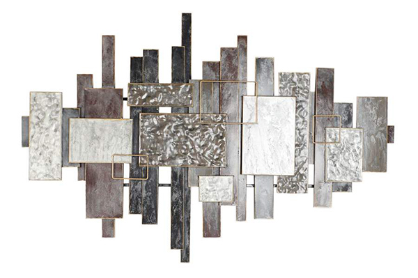 Wall decoration metal 134x6,5x89 multicolored