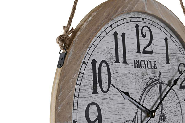 Wall clock mdf rope 50x4,5x50 bicycle 2 mod.