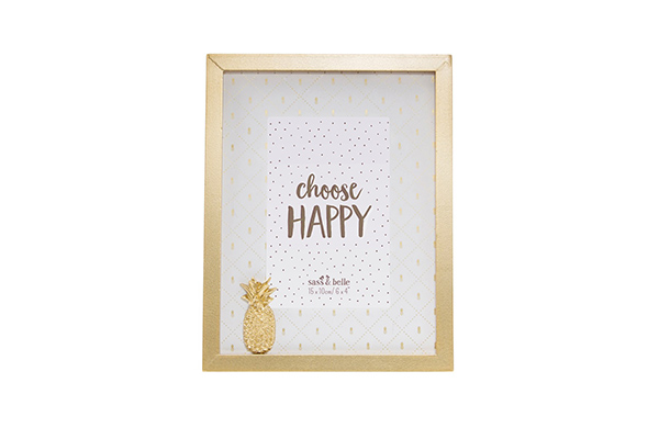 Touch of gold pineapple  photo frame