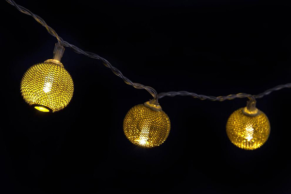 Zlatni i srebrni lampioni 130 cm 10 l 2 boje