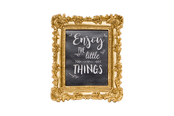 Little things ornate gold photo frame