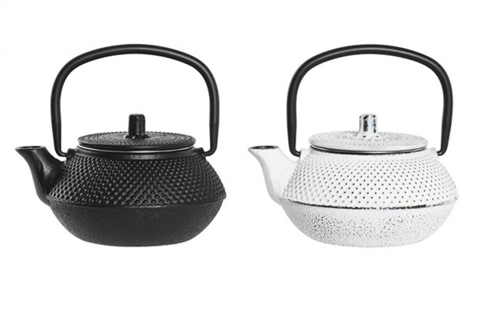 Teapot cast iron inox 13x11x10 300ml, 2 mod.