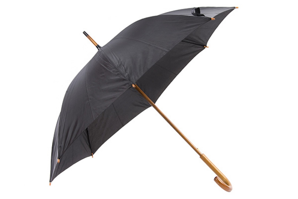 Umbrella polyester wood 106x90 car black