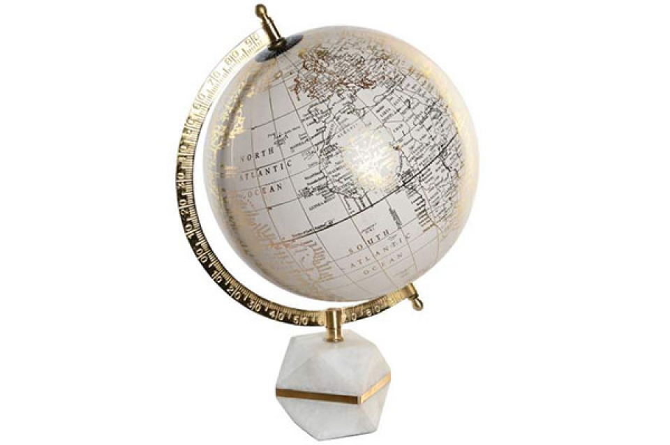 Dekorativni globus zlatni 22x20x33