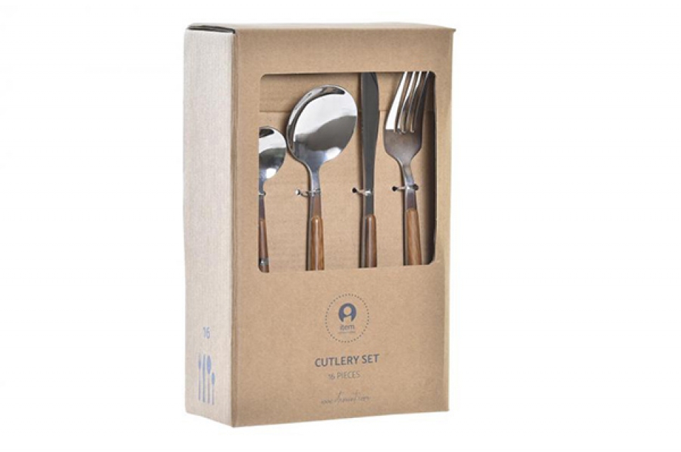 Cutlery set 16 inox 3x2x21 2mm silver