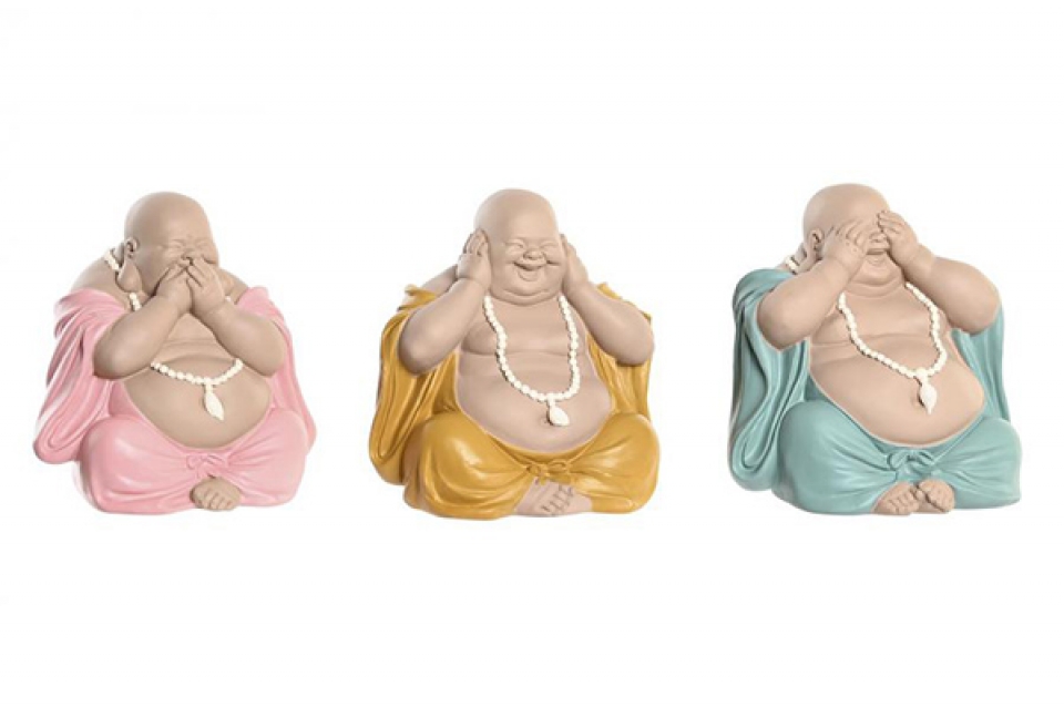 Figure resin 19,5x15x19,5 buddha 3 mod.