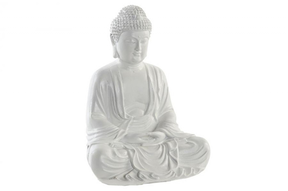 Figure resin 19x17x25 buddha white