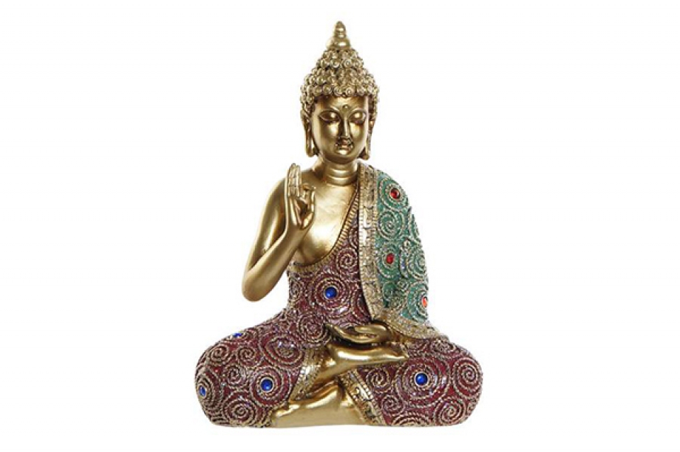 Figure resin 17x7x23 buddha golden