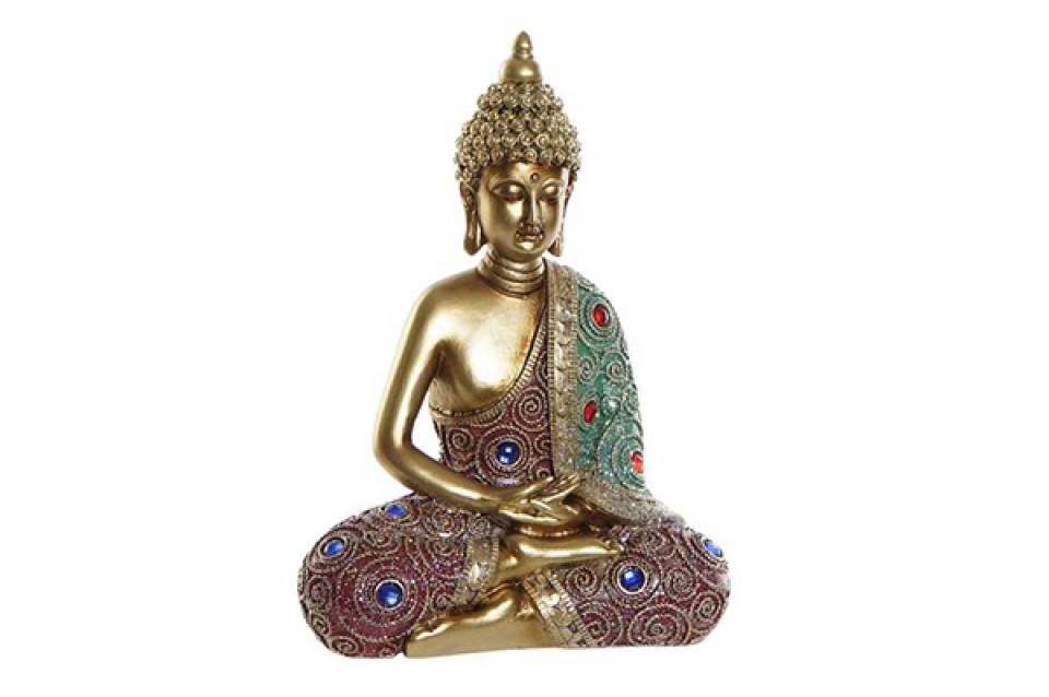 Figure resin 20x10x28 buddha golden