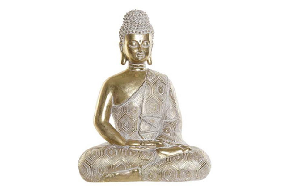 Figure resin 18,5x10,5x24 buddha golden