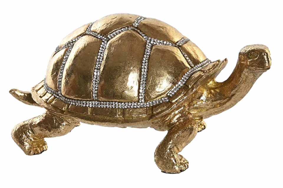 Figure resin 20,5x13x10 tortoise golden