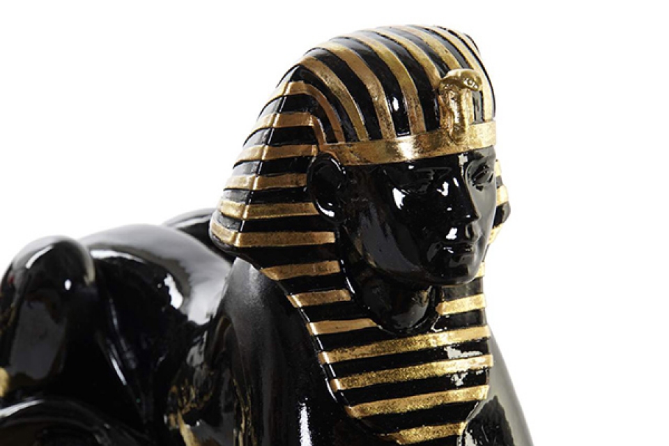 Figure resin painted 38x15x21,5 sphinx black